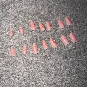 3 for $12 Pink Press-On Nails with Designs